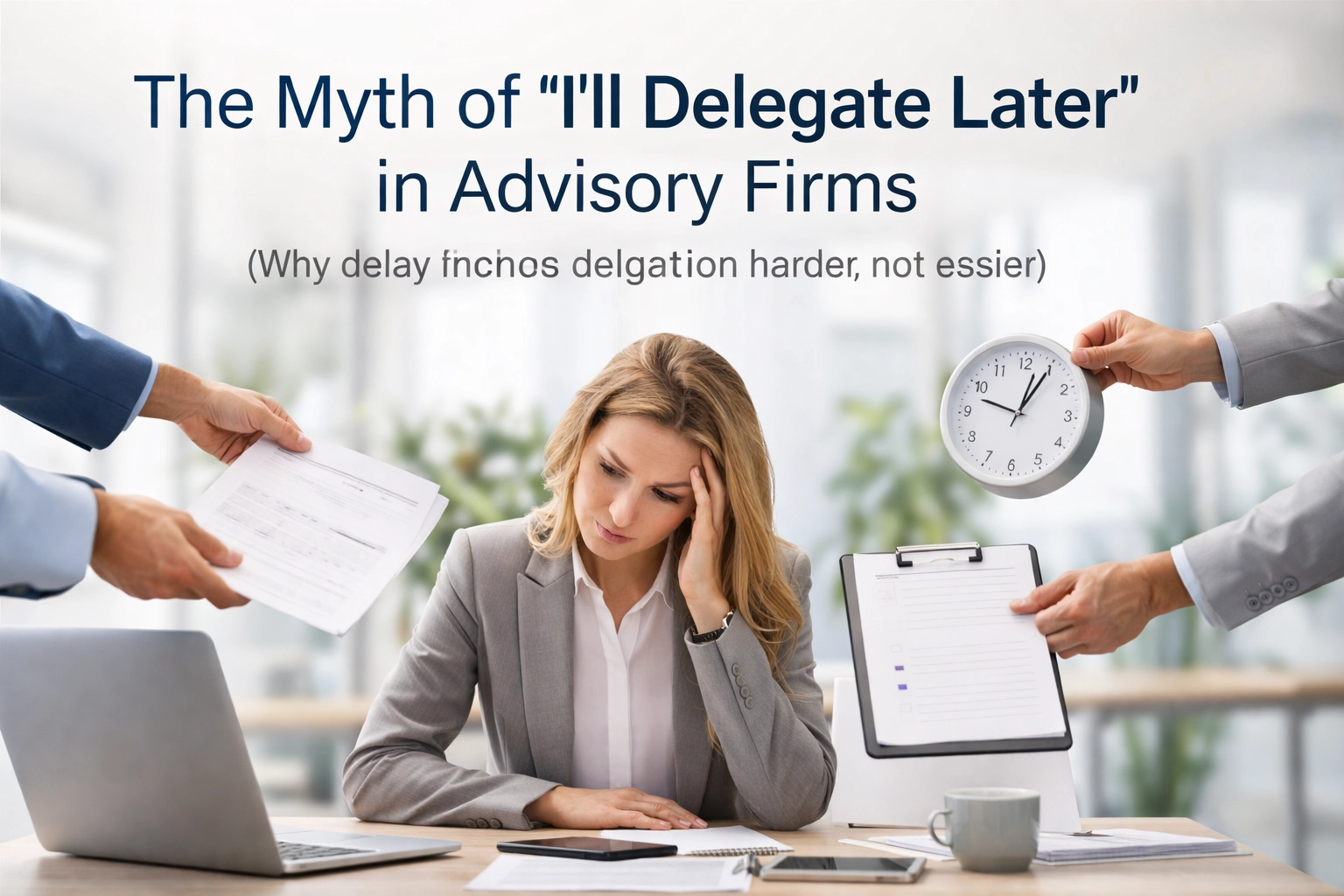 The Myth of "I'll Delegate Later" in Advisory Firms (Why delay makes delegation harder, not easier)